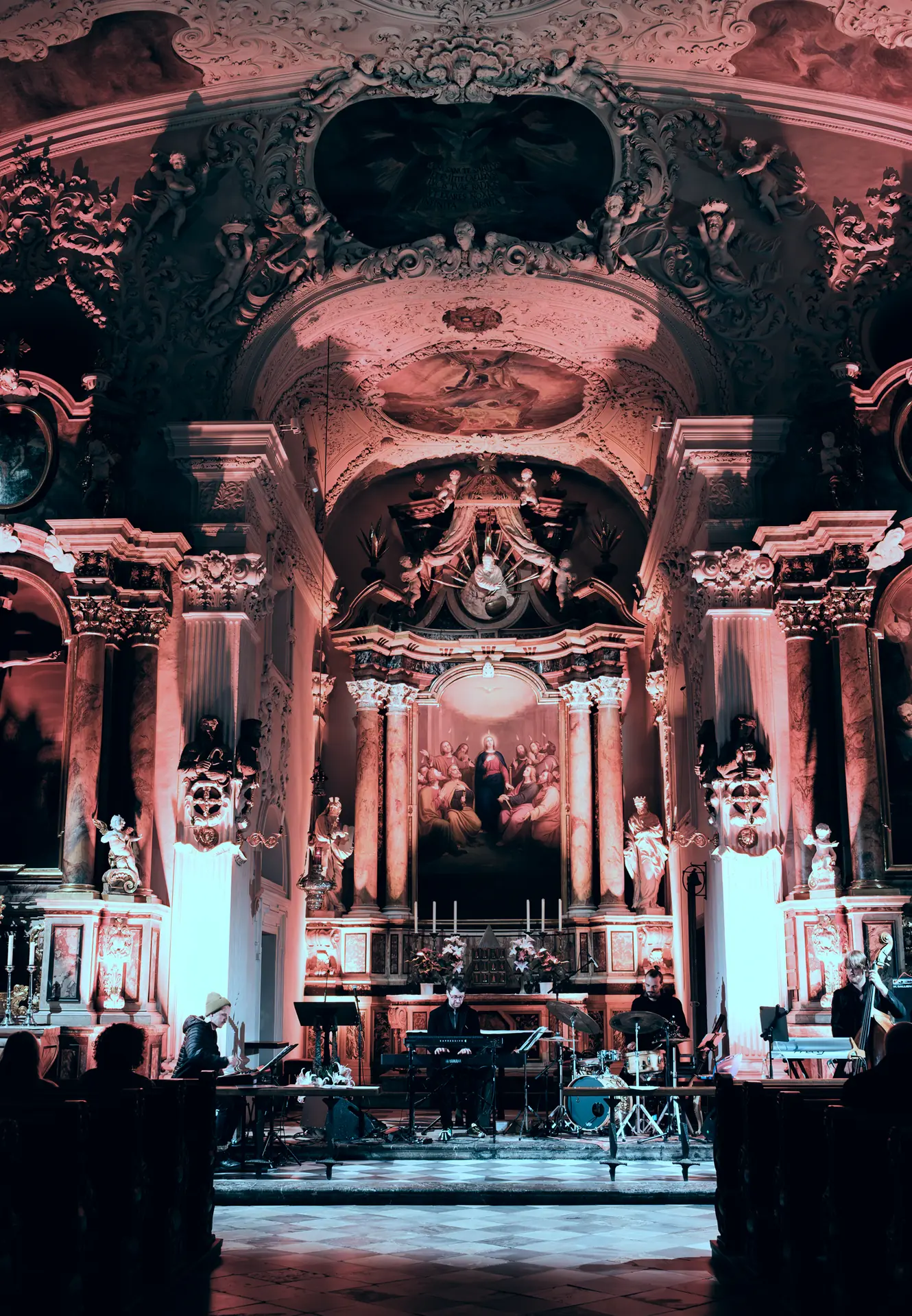 A church interior turned into a stage for the festival