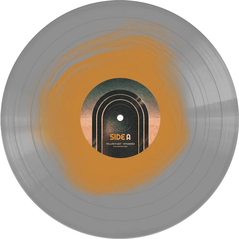 The colored vinyl of Stranded, side A